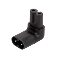 Adaptateur d'alimentation Yuchen YC-WA-160 certifié CE ROHS, coudé à 90 degrés, IEC C7 C8, prise d'extension mâle-femelle en forme de 8 pour