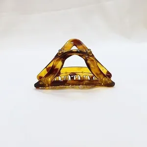 Lot de 3 pinces à cheveux tendance en pierres dorées sculptées de luxe pour femmes, écologiques, durables, légères, taille moyenne - Product Image 2