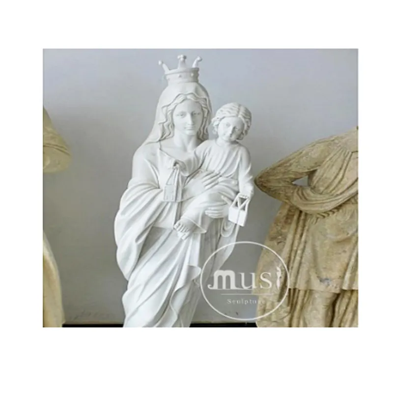 Açık hava bahçe dekorasyonu büyük mağaza Mary İsa heykeli