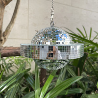 Nouvelle boule disco en verre miroir, design planète, suspendue, réfléchissante, pour mariages, discothèques, anniversaires, bars, décorations de fête
