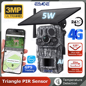 Cámara de Vigilancia Ubox Pro 3MP para Exteriores, 4G, GPS, Detección Humana, Alarma, Visión Nocturna en Color, 7800 mAh, Bajo Consumo, Cámara Solar CCTV - Product Image 1