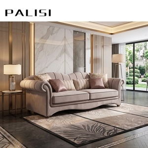 Sofá Moderno de Lujo, Juego <span class=keywords><strong>2</strong></span>+<span class=keywords><strong>3</strong></span> para Sala de Estar de Villa, Muebles Nobles de Lujo, Juego 123 Posmoderno para Recepción de Hotel Cinco Estrellas - Product Image 3