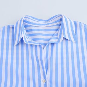 韩国服装批发条纹T恤女士上衣漂亮绑带女式服装衬衫 - Product Image 6