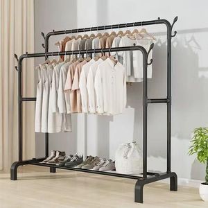 Porte-manteau sur pied américain en stock, <span class=keywords><strong>support</strong></span> de rangement <span class=keywords><strong>pour</strong></span> <span class=keywords><strong>balcon</strong></span> domestique, simple et double poteau <span class=keywords><strong>pour</strong></span> intérieur, grande capacité - Product Image 5