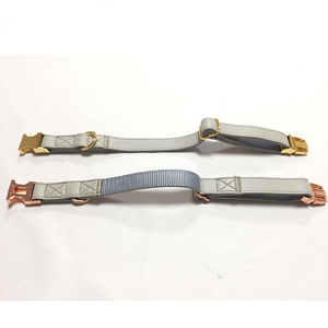 Productos para mascotas <span class=keywords><strong>Collar</strong></span> de nailon de cuero PU de lujo Conjunto de <span class=keywords><strong>collar</strong></span> y correa para perro con hebilla de metal de oro rosa para perros Slip Leading Walking - Product Image 6