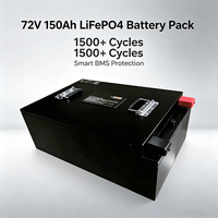 Baterai Lithium LiFePO4 untuk Sepeda Motor 72V 150Ah/125Ah/100Ah/75Ah Kustom Listrik 2 Roda 3 Roda