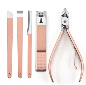 Juego de Herramientas para <span class=keywords><strong>manicura</strong></span> <span class=keywords><strong>y</strong></span> <span class=keywords><strong>pedicura</strong></span> profesional, juego de 12 piezas de oro rosa de lujo, OEM - Product Image 2