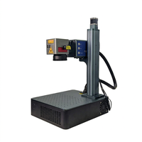 Nouvelle mini-machine de découpe laser à fibre pour métal CNC avec système de refroidissement par air prenant en charge les formats DXF/BMP/AI/PLT