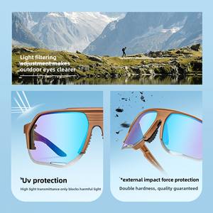 Lunettes de cyclisme transfrontalières pour route et VTT, lunettes de protection extérieures anti-vent et anti-UV, verres non traités, verres interchangeables - Product Image 3