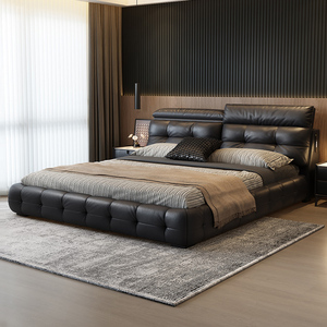 Cama King Size con Elevación Hidráulica, Cabecera Tapizada en Cuero de Primera Calidad, Almacenamiento de Gran Capacidad, <span class=keywords><strong>Serie</strong></span> Deep Sanctuary para Parejas 2026 - Product Image 1