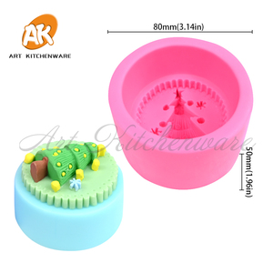 AK árbol de Navidad helado pastel molde de silicona Fondant Chocolate molde pastel decoración Sugarcraft pastelería hornear para <span class=keywords><strong>arcilla</strong></span> - Product Image 3