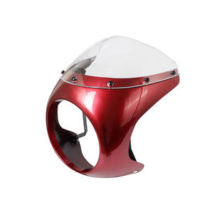 Adatto per Modifiche Moto Retrò, Copertura Diffusore Lucida Nera, Copertura Faro a Forma di Testa di Maiale, Colore Caffè - Product Image 2