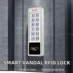 12V Smart Security Standalone toegangscontrolelezer Deurslot Waterdicht metalen toetsenbord - Product Image 2