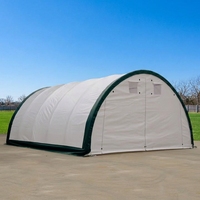Carpa de Almacenamiento Industrial Plegable Tipo Salón con Doble Armazón y Alta Resistencia