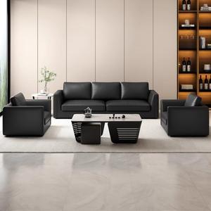 Sofá Moderno para Recepción de Oficina, Sala de Espera, Vestíbulo, Sala de Visitas, Sofás de Cuero, Estilo Artístico Minimalista, Estilo Chino, para Negocios - Product Image 2