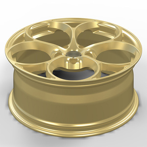Cerchi per Auto 18-23 Pollici 5x98/5x120 in Alluminio Forgiato, Design Concavo Dorato di <span class=keywords><strong>Lusso</strong></span>, ET 25mm per <span class=keywords><strong>Alfa</strong></span> <span class=keywords><strong>Romeo</strong></span> Giulia - Product Image 3