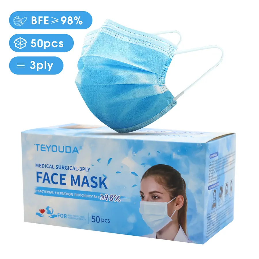 En gros 3 Plis Marque Masque Chirurgical Niveau 3 Défenseur Masque Chirurgical Avec Boîte