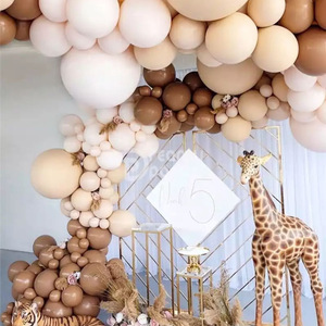 Ballons en latex macaron pour fête d'enfants, Journée de la Terre, 5 pouces, ronds et en forme de cœur, kit d'arche de ballons confettis 6 couleurs - Product Image 5