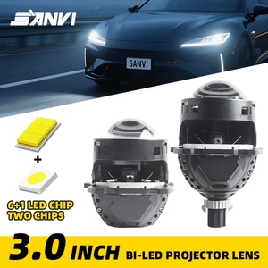 Faros Delanteros Bi-LED Sanvi Super Bright S18, Súper Brillantes, 74w, 14000lux, con Doble Reflector - Product Image 2