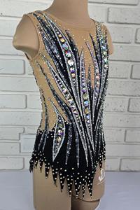 थोक सेट रंगीन चमकदार स्ट्रेचबल लयबद्ध जिमनास्टिक लेओट्स लड़कियों बैले ओट्स डांस स्कर्ट - Product Image 3