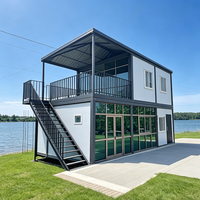 Maison en conteneur en acier à 2 étages personnalisable de luxe, 4 chambres, design moderne, écologique, caractéristiques imperméables pour hôtels, villas