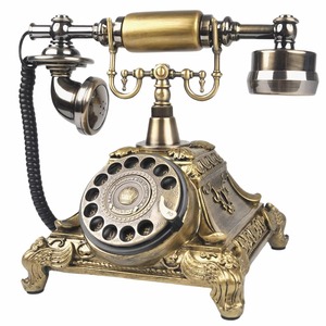 Téléphone fixe antique de style ancien, téléphone à cadran rotatif vintage, téléphone filaire rétro, téléphone fixe antique à l'ancienne pour hôtels - Product Image 4