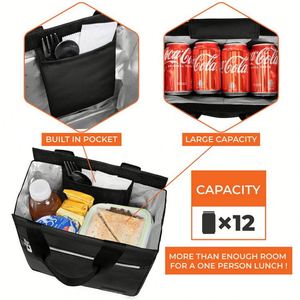 Simple Design Custom logo Wholesale Bag Lunch Box Insulated Lunch Box Bag Thermal Mens Work Picnic Cooler Bags - Product Image 4