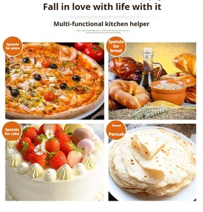 Pala para Pizza Grande de Aluminio de 9 Pulgadas con Mango de Madera Reforzado para Transferir Pizzas Pesadas en Panaderías - Product Image 5