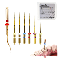 VIMEL Golden NITI Limas Dentales Endodónticas Flexibles Manuales, Herramienta Rotatoria para Conductos Radiculares Activada por Calor, Acero Inoxidable, Certificación CE Clase II
