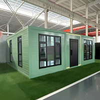 Maison conteneur extensible de 40 pieds, pliable, transportable, économisez 70 %, ignifuge, étanche, pour maisons conteneurs prêtes à vivre, 2 chambres