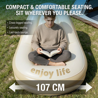 Canapé gonflable d'extérieur pour festival de musique, matelas pneumatique portable de style décontracté en PVC avec pompe électrique, chaise longue de camping confortable