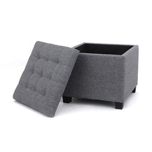 Su misura di Stoccaggio Biancheria Faux Ottoman <span class=keywords><strong>Pouf</strong></span> Resto Del Piede Sgabello Sedia <span class=keywords><strong>con</strong></span> Le Gambe per Divano del Soggiorno - Product Image 4