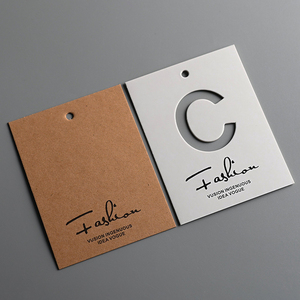 Hàng may mặc bao bì biểu tượng tùy chỉnh thẻ giấy treo <span class=keywords><strong>tag</strong></span> UV nổi hangtags Với lỗ treo <span class=keywords><strong>tag</strong></span> quần áo Thẻ Nhãn tùy chỉnh - Product Image 3