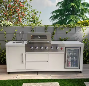 Nhỏ phong cách Châu Âu Đức thiết kế mới ngoài trời tủ bếp thép không gỉ khung BBQ Tủ mô-đun - Product Image 1