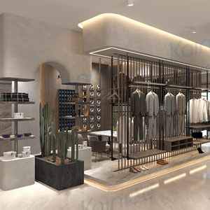 Système d'affichage mural en métal Kainice du sol au plafond pour magasin de costumes pour hommes, cloison verticale avec support de mannequin - Product Image 3