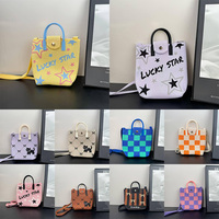 Bolso de Mano Tejido con Patrón Coreano Landfond, Bolso de Ganchillo Casual para Mujer, Bolso Tote Tejido para Mujer