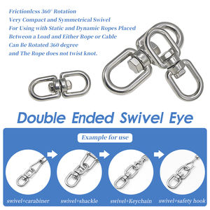 스테인레스 스틸 링 클립 후크 아연 합금 라운드 금속 클램프 키 백 지갑 핸드백 스냅 걸쇠 체인 회전 톤 아이 후크 - Product Image 5