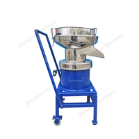 Petit tamis vibrant rotatif mobile pour le traitement des aliments, tamis à épices avec moteur de 180 W, construction en acier inoxydable pour la sauce soja