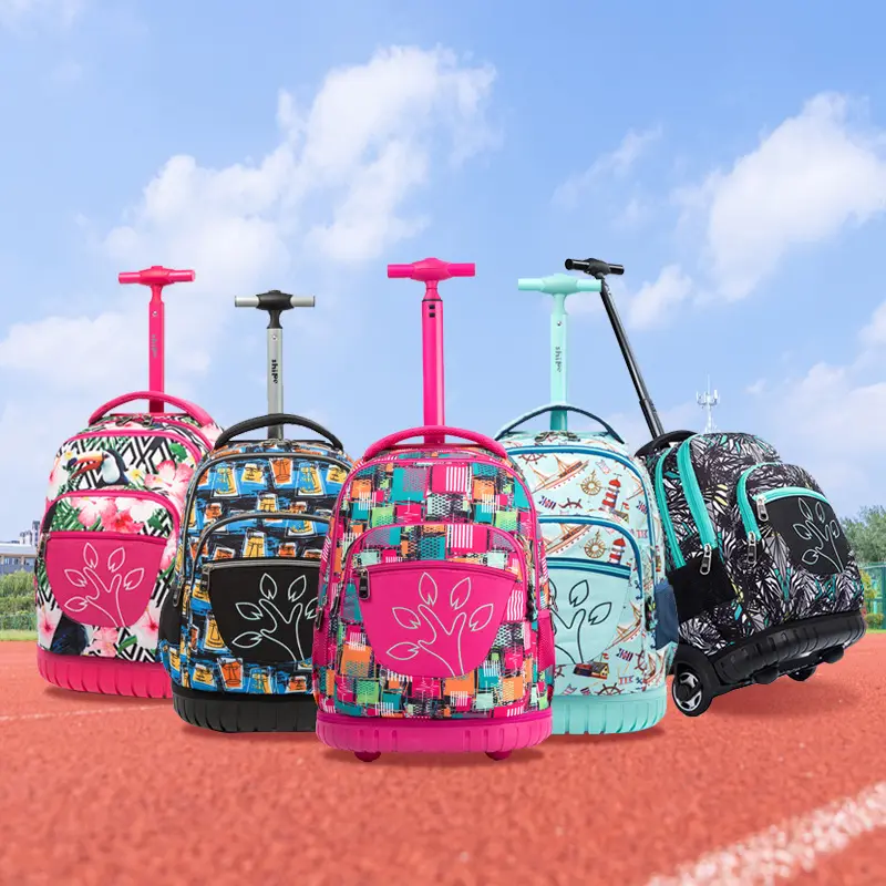 Professional Kids Trolley Bag With Wheeled Various Fashion School Bag Children Trolley Backpack