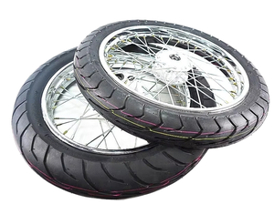 Conjunto de Neumático y Rueda para Motocicleta para Modificación de Cg125, Delantero 185/17, Trasero 215/17 - Product Image 3