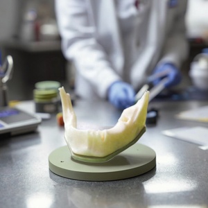Modelo de hueso de mandíbula inferior de mandíbula anatómica Dental con dientes de mandíbula inferior de goma edéntulo <span class=keywords><strong>para</strong></span> estudio de práctica Dental - Product Image 2