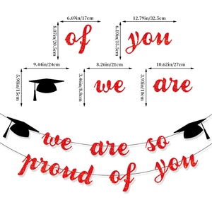 Guirnalda de Decoración <span class=keywords><strong>para</strong></span> Fiesta de Graduación 2026, Banner de Felicitación <span class=keywords><strong>para</strong></span> Graduados de la Clase 2026, Impresión en Negro/Dorado, Incluye Birrete de Graduación y Estrella - Product Image 6