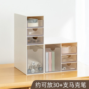 Good Products Of The Times Desktop Organizer 4 Drawer Transparent Storage Box Minimalist Design Office Desk Organizer - Product Image 4