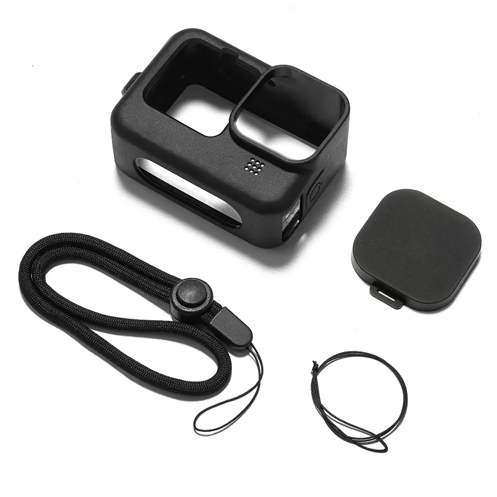 Silicone Camera Sleeve + Lens Cover for GoPro Hero 11 Protective Frame Case Shell Accessories