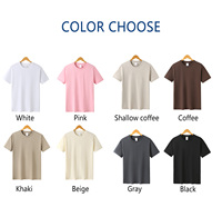 T-shirts en tricot unisexe personnalisés avec logo, en polyester/coton, col rond, coupe classique, grandes tailles, tissu de haute qualité 230g