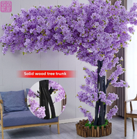 Grand arbre de cerisier artificiel personnalisé en soie rose et blanche pour la décoration de mariage