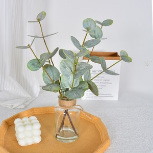 LO-793 OEM ODM Ramas <span class=keywords><strong>de</strong></span> Eucalipto Artificiales Personalizadas con Florero <span class=keywords><strong>de</strong></span> Vidrio para Decoración <span class=keywords><strong>de</strong></span> Escritorio - Product Image 2