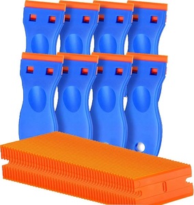 Lot de <span class=keywords><strong>2</strong></span>, 100 pièces, OEM ODM, Outil grattoir à lame double tranchant en plastique pour le nettoyage des fenêtres, DIY - Product Image 6