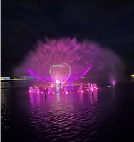 Fuente de Agua Personalizada con Programa de Proyección Láser, Iluminación y Espectáculo de Agua Danzante para Plazas