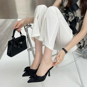 Sandalias de Mujer en Oferta, Nuevas Sandalias de Tacón Alto con Lazo de Pedrería, Zapatos de Tacón de Aguja para Mujer - Product Image 5